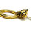 Thumbnail: Vintage Late 80s early 90s Gold Tone Leopard Head Door-knocker Pendant Necklace