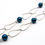 Thumbnail: Teal Bead & Silver Oval Link Necklace