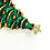Thumbnail: Vintage Enamel Christmas Tree Brooch - Festive Figural Fun Gold Tone