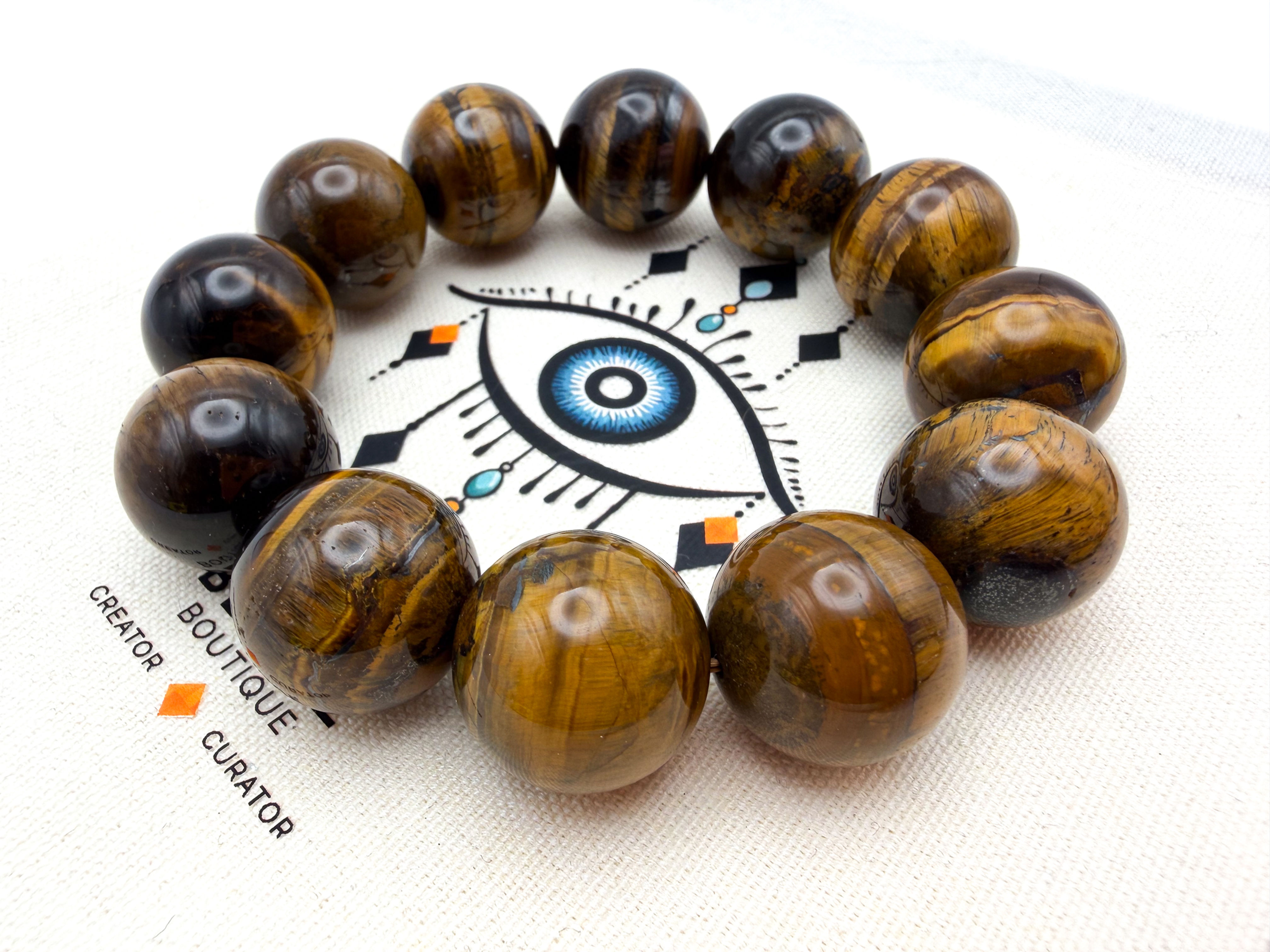 Tiger’s Eye Chunky Beaded Stretch Bracelet