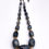 Thumbnail: Blue-Grey Marble Effect Graduated Bead Necklace