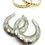 Thumbnail: 4X Bundle Vintage Oversized Lightweight Gold & Silver Tone Large Hoop Earrings