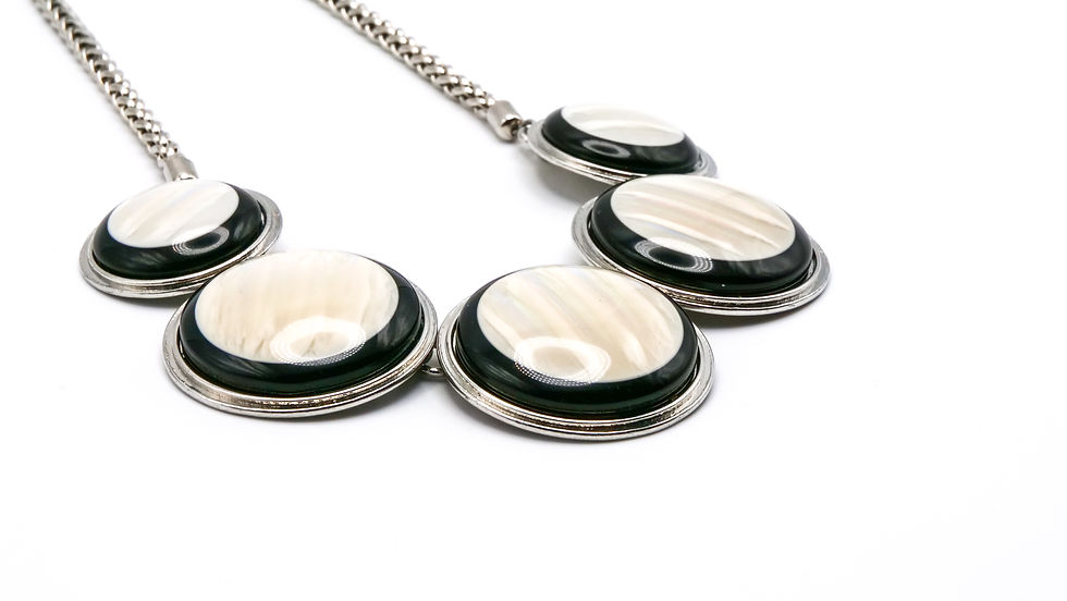 Mother of Pearl Disc Necklace (1990s) M&S