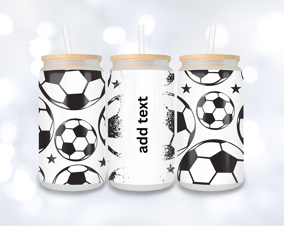 Football glass cup 16oz