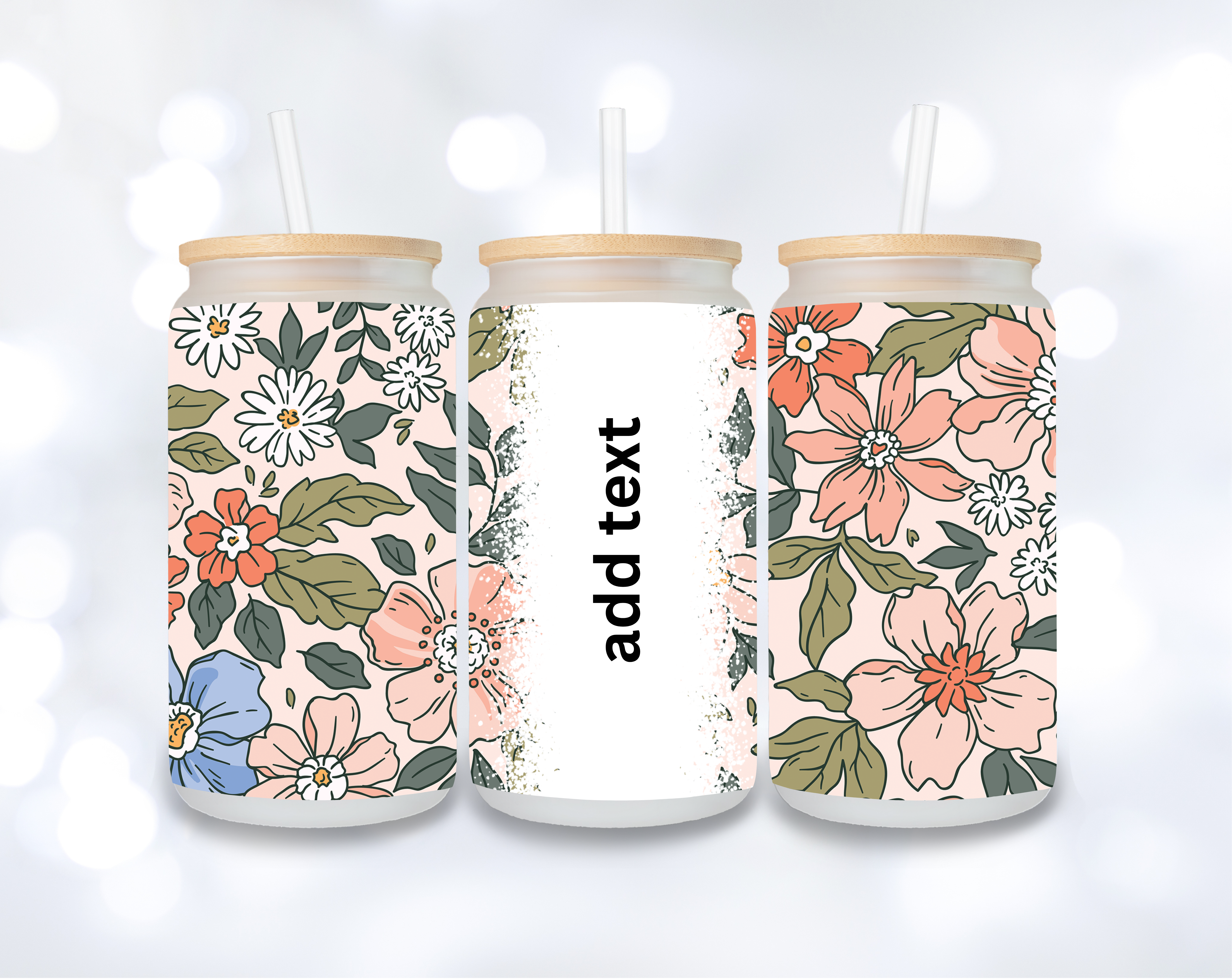 Spring glass cup 16oz