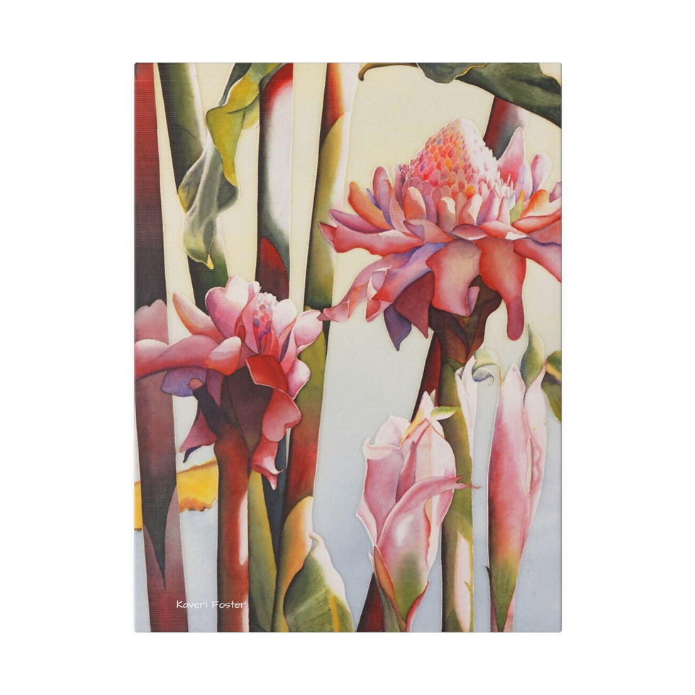Thumbnail: Torch Ginger :: Giclée Canvas Print