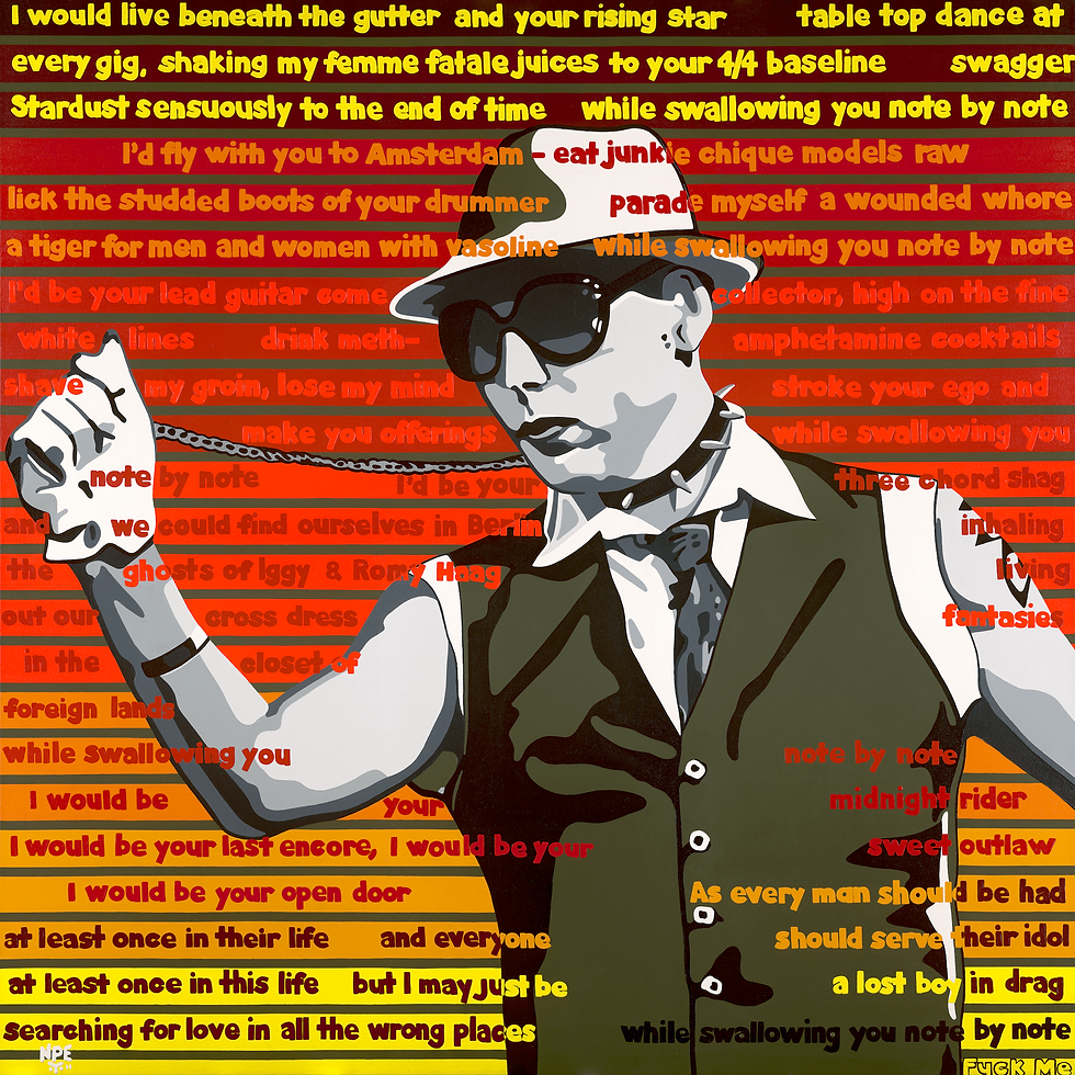 Thumbnail: ROCK N ROLL GIRLFRIEND Original Canvas Painting