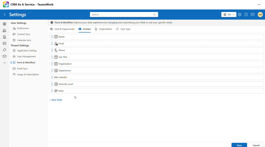 add new field in contact