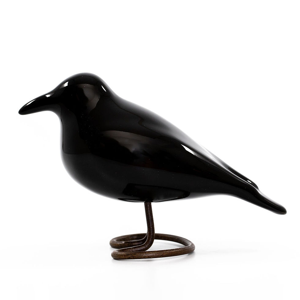 Thumbnail: JEHN CERAMIKA Handmade Black Reaven (10cm tall)