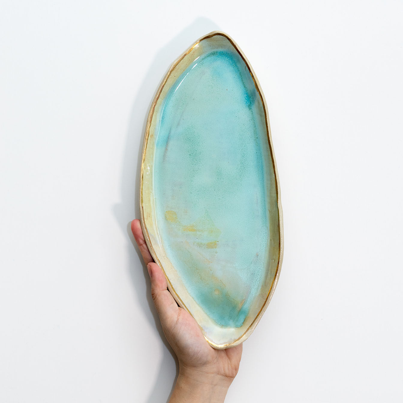 MUA Studios Wave Series Handmade Waves Golden Edge Plate