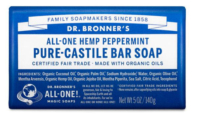Dr. Bronner's All-One Hemp Peppermint Pure-Castile Bar Soap