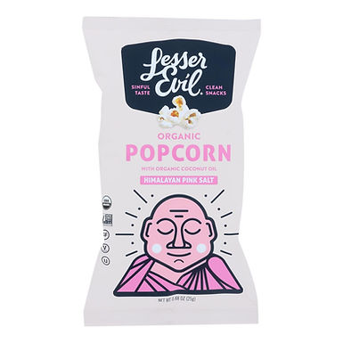 LesserEvil Organic Popcorn | Himalayan Pink Salt