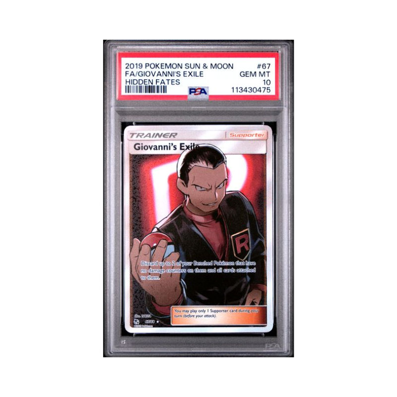 2019 POKEMON SUN & MOON HIDDEN FATES #67 FA/GIOVANNI'S EXILE HIDDEN FATES