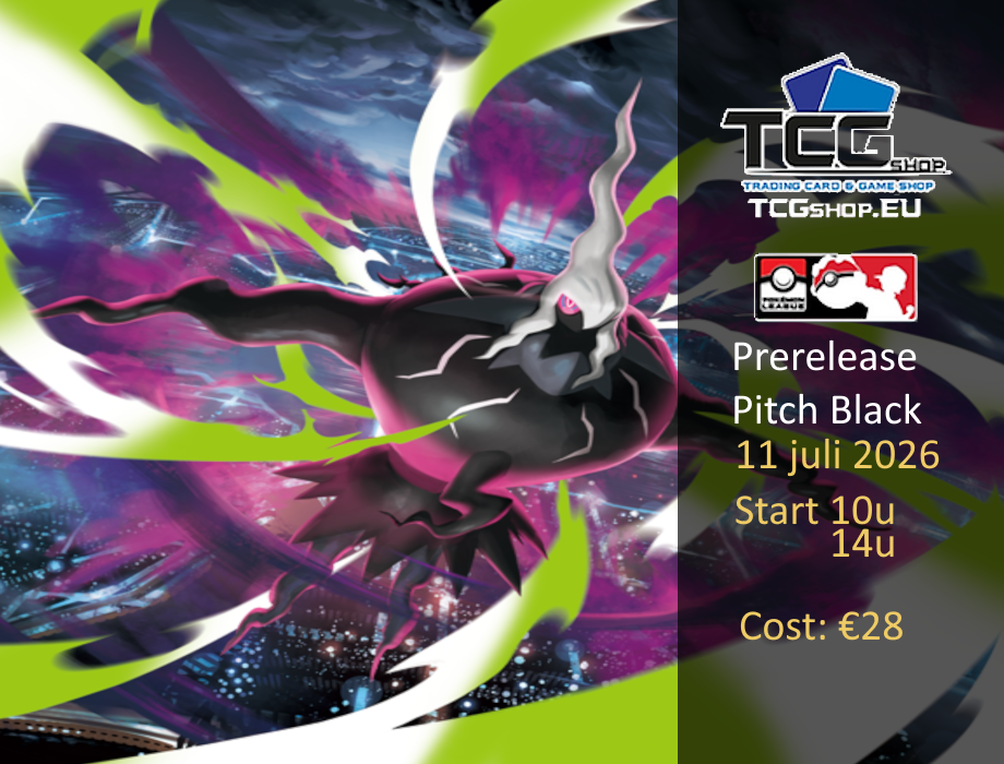 Pokémon Prerelease Pitch black 11 juli 10 uur