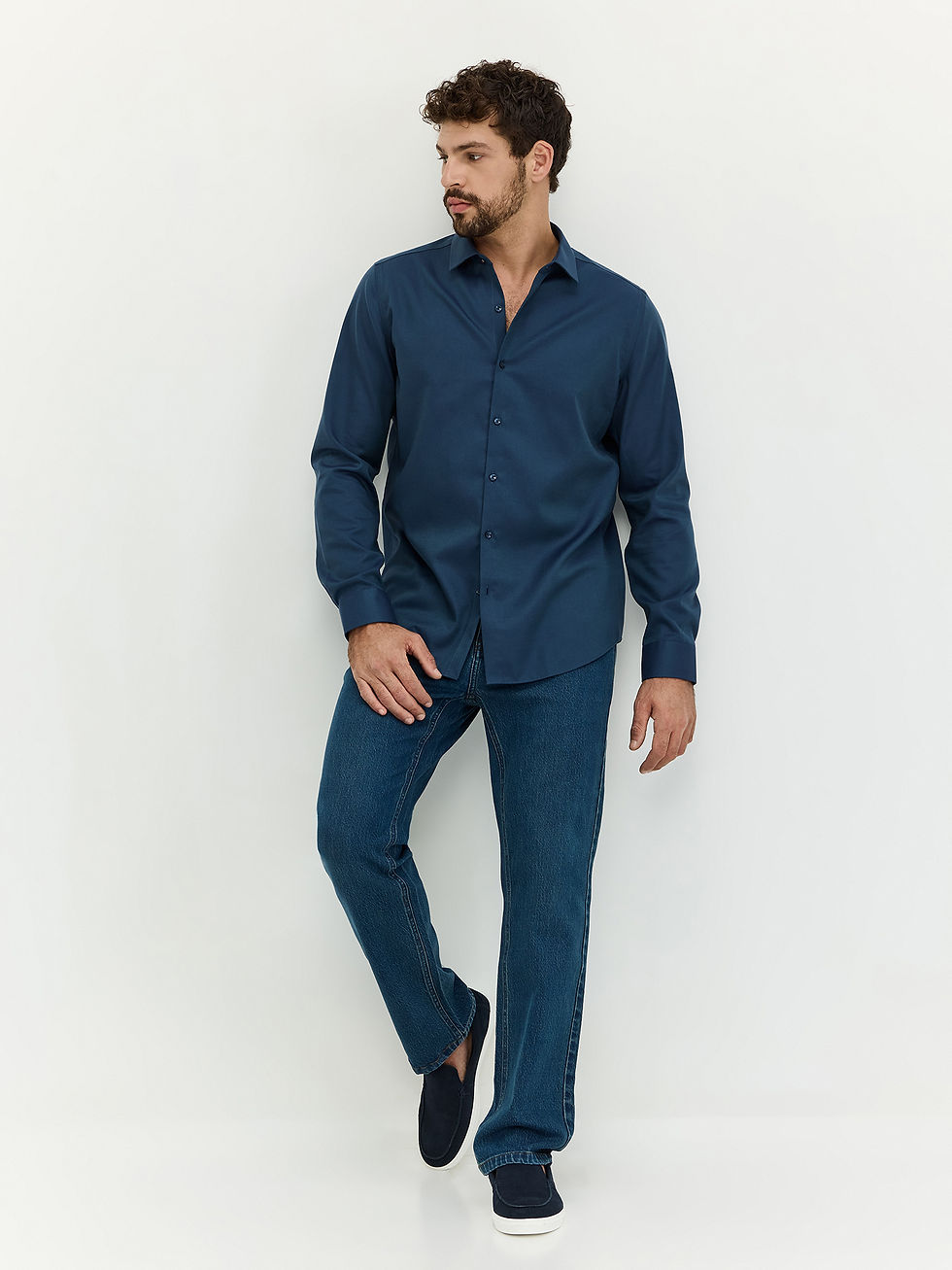 תמונה ממוזערת: HECHTER PARIS חולצה מכופתרת NON IRON ג'קארד מודרן פיט