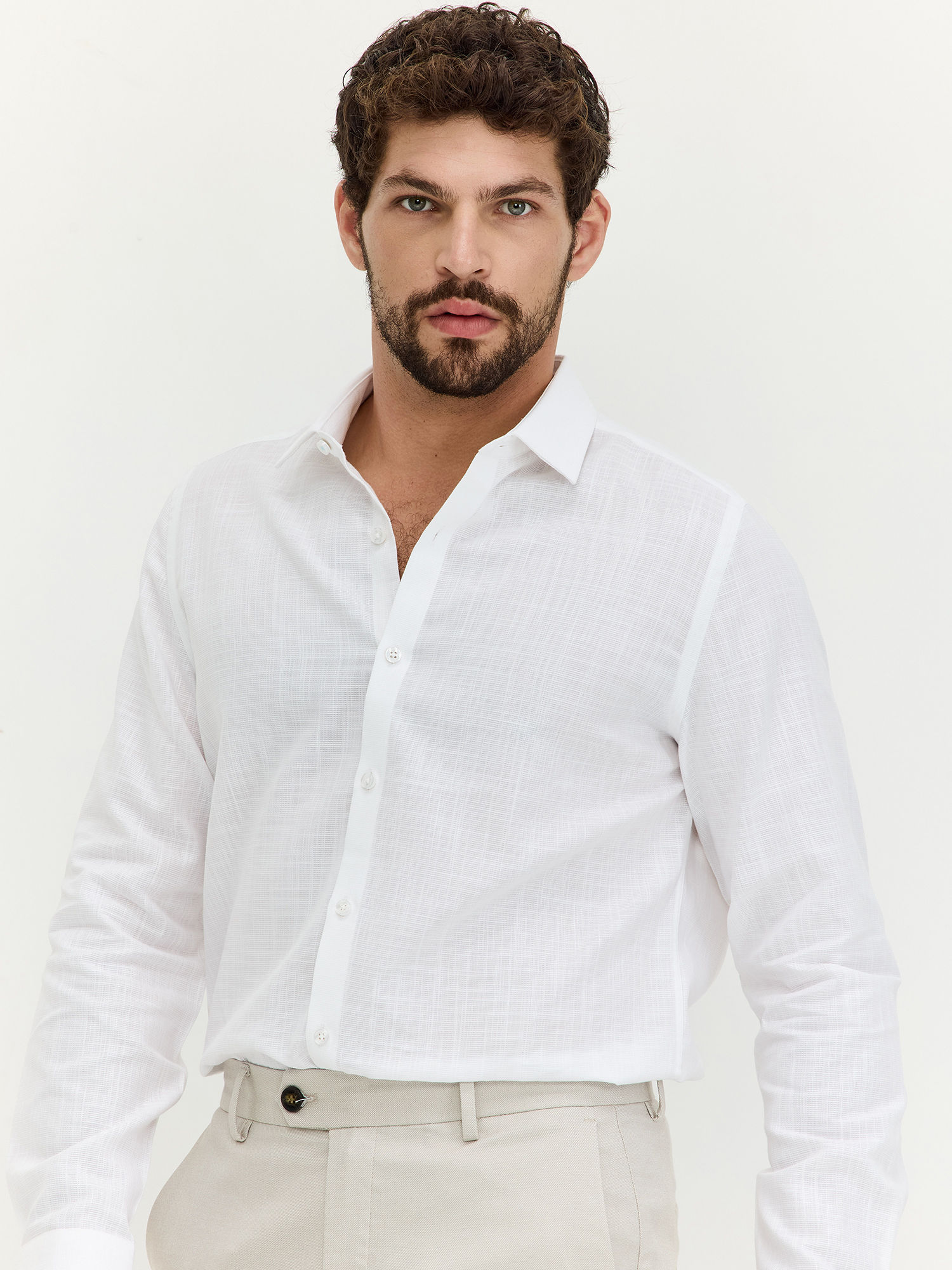 MAX MORETTI חולצה מכופתרת סטייקלין מודרן פיט