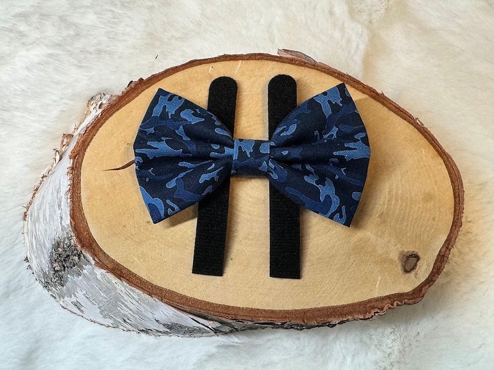 Small Blue Camouflage Pet Bow Tie/ Cat Bow Tie/ Dog Bow Tie