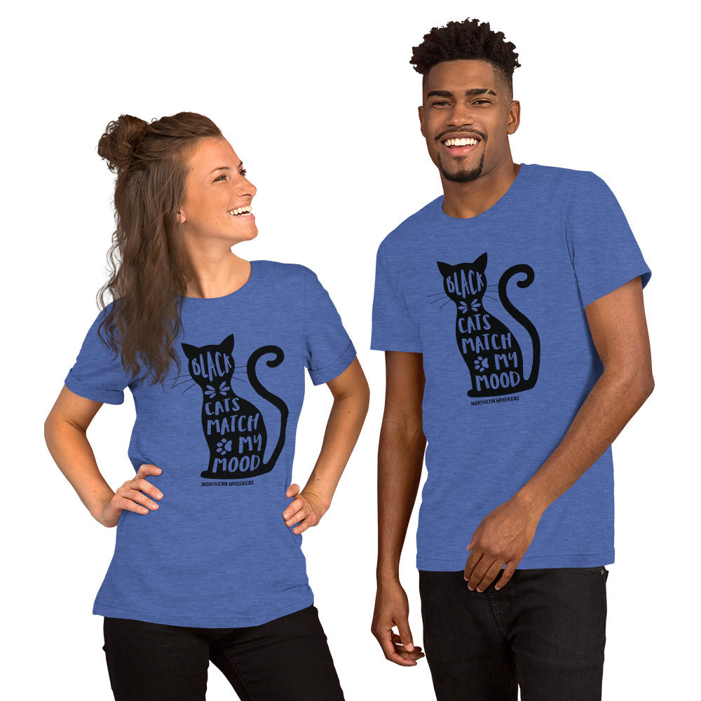 Black Cats Match my Mood Bella + Canvas Unisex t-shirt