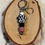 Miniature : White Leopard Print Paw Handmade Beaded Keychain