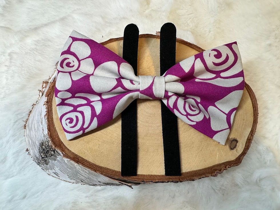 Large Pink Blossoming Smile Pet Bow Tie/ Cat Bow Tie/ Dog Bow Tie