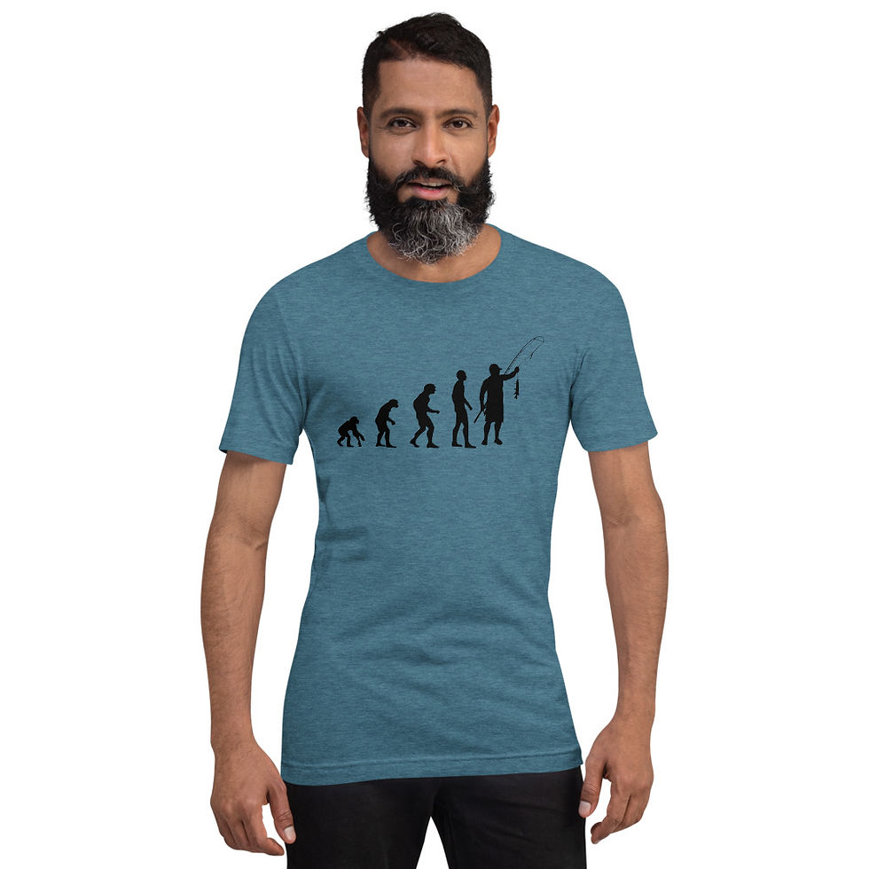 Funny Fishing Evolution Short-Sleeve Unisex T-Shirt