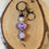 Miniature : Purple Stethoscope Handmade Beaded Keychain
