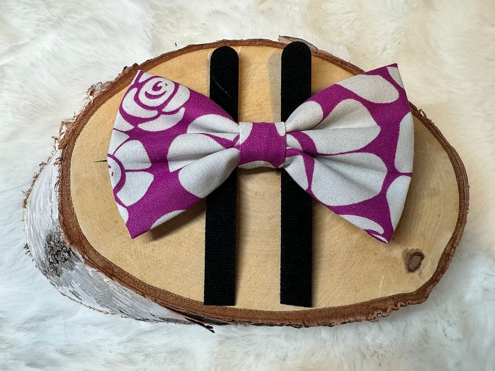 Medium Pink Blossoming Smile Pet Bow Tie/ Cat Bow Tie/ Dog Bow Tie