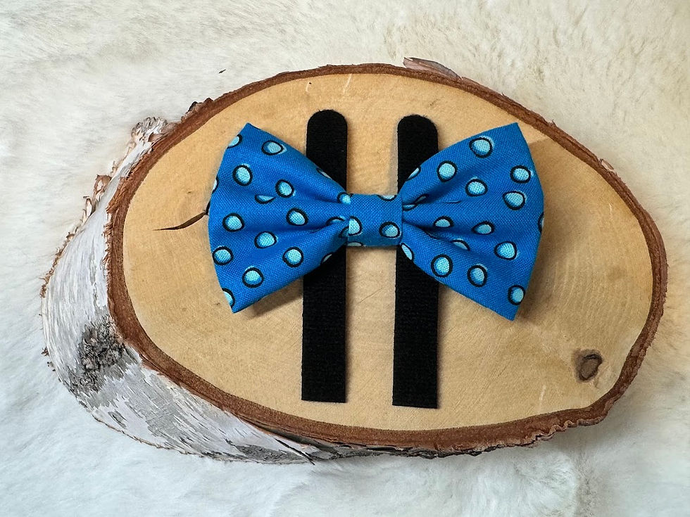 Small Blue Spotted Pet Bow Tie/ Cat Bow Tie/ Dog Bow Tie