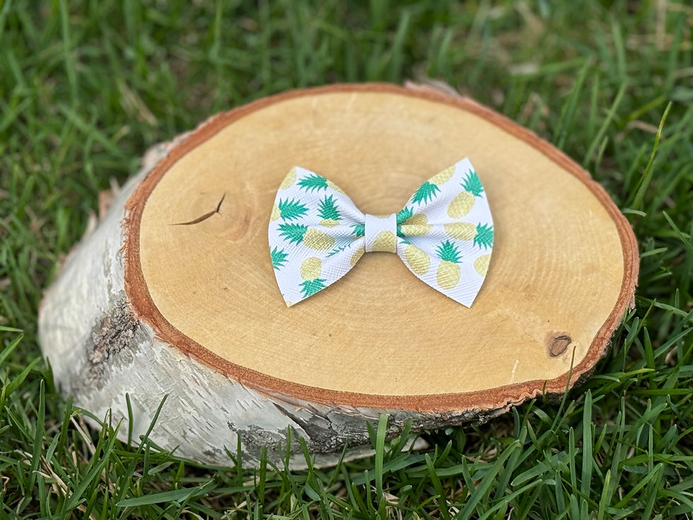 Pineapple Faux Leather Pet Bow Tie / Cat Bow Tie/ Dog Bow Tie / Hair Bo