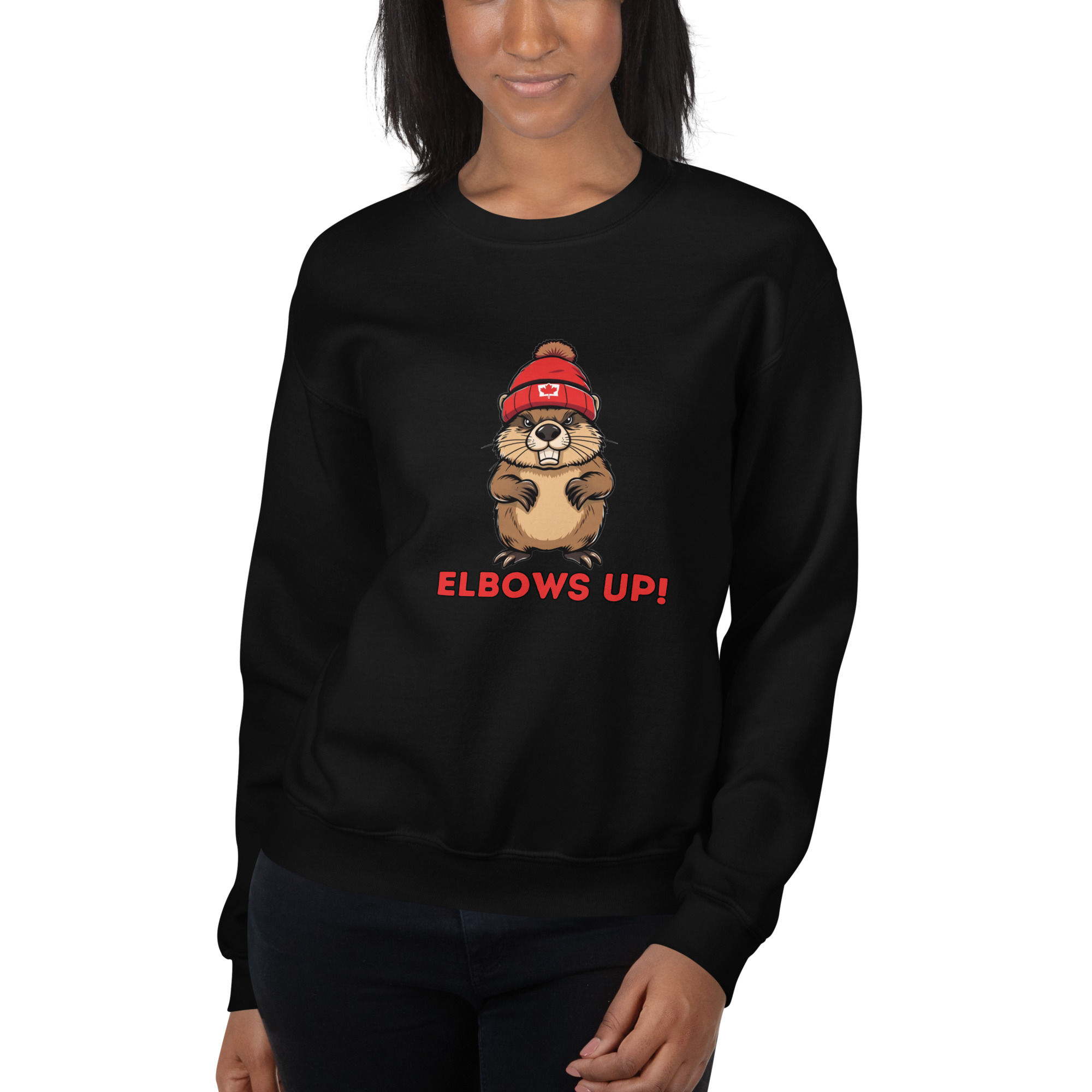 Elbows Up! Beaver Unisex Sweatshirt