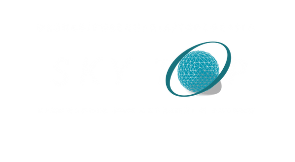 Logo de globo ao junto ao nome Sky Top