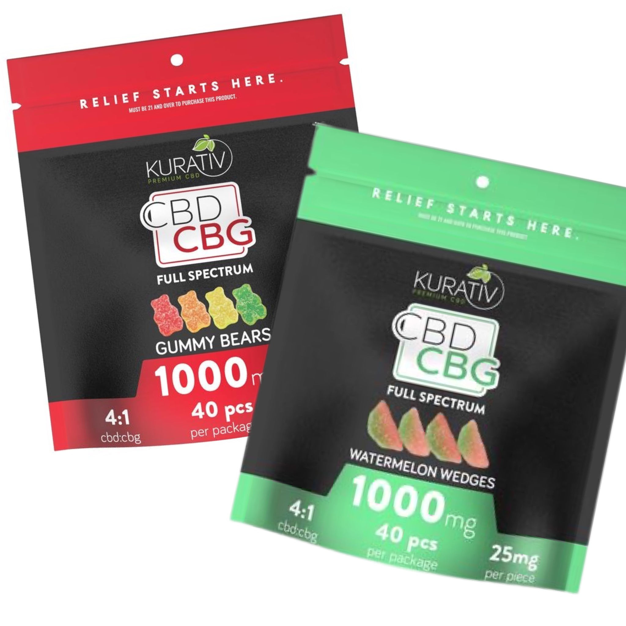 Full Spectrum CBD/CBG Gummies 40pc 1000mg