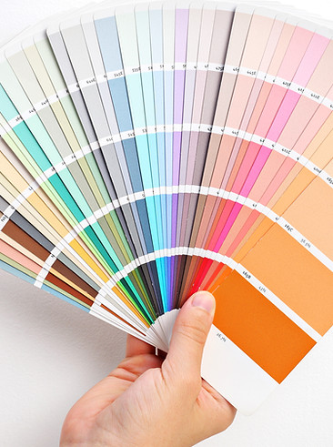 Hand Holding Color Swatches