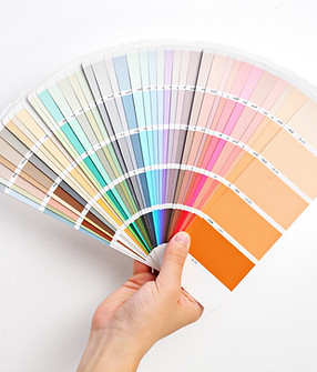 Hand Holding Color Swatches