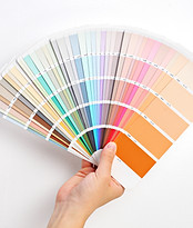 Hand Holding Color Swatches