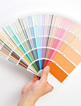 Hand Holding Color Swatches