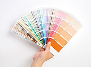 Hand Holding Color Swatches
