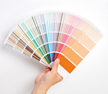 Hand Holding Color Swatches