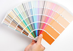 Hand Holding Color Swatches