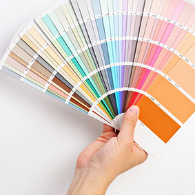 Hand Holding Color Swatches