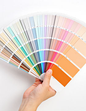 Hand Holding Color Swatches