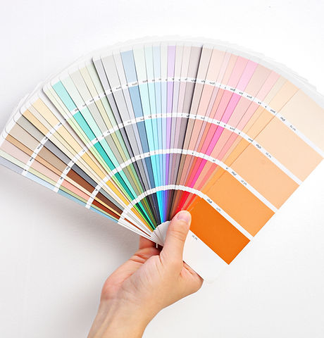 Hand Holding Color Swatches