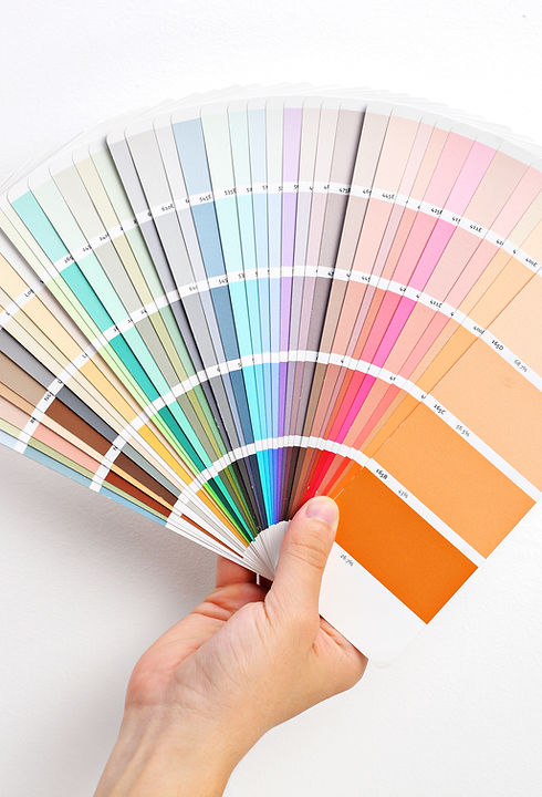 Hand Holding Color Swatches