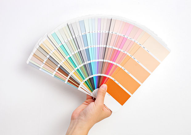 Hand Holding Color Swatches