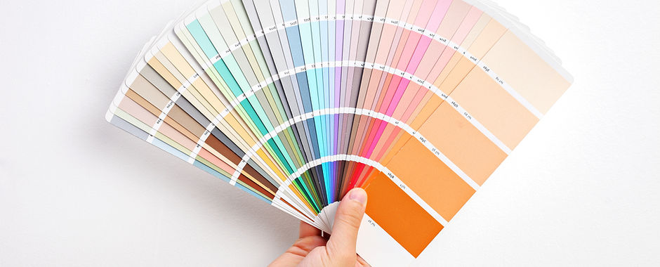 Hand Holding Color Swatches