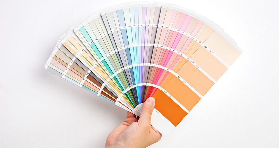 Hand Holding Color Swatches