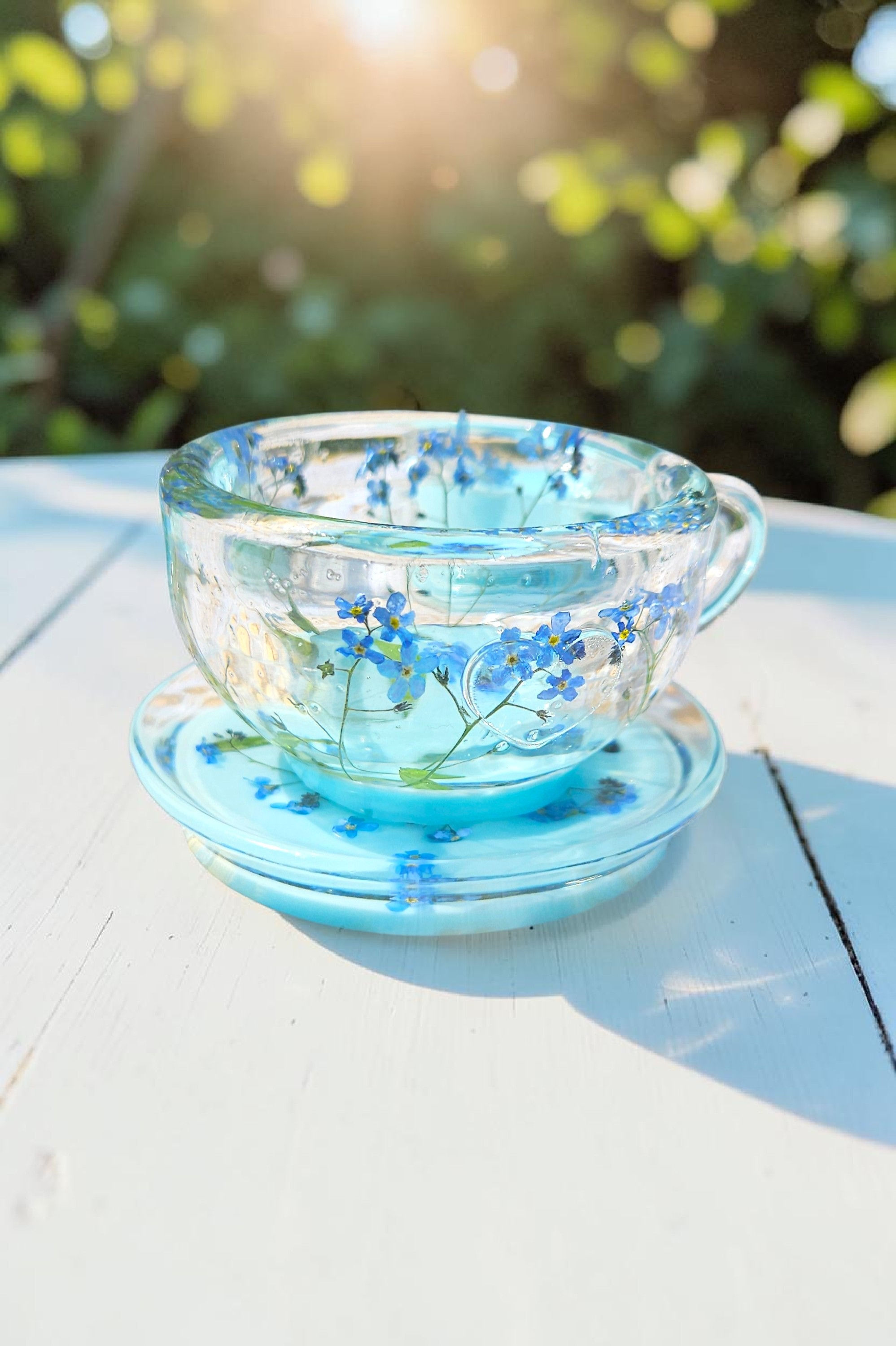 Forget Me Not Teacup and Saucer