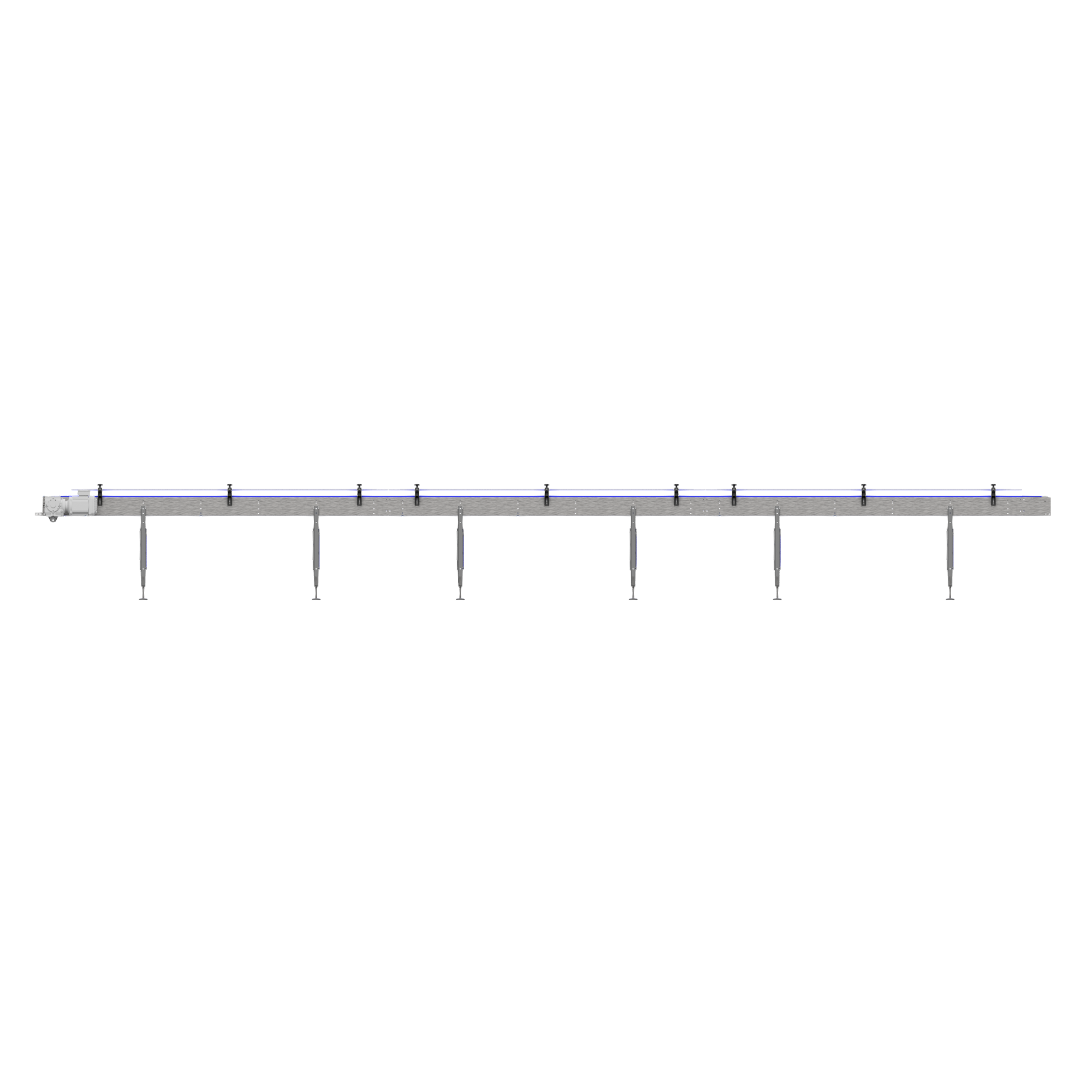 Kunststoffmodul Förderband L=9000