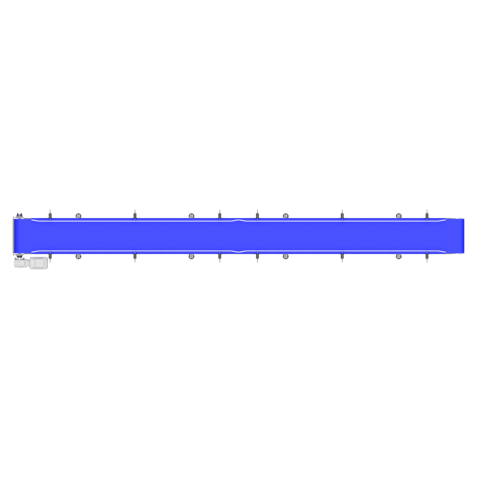 Kunststoffmodul Förderband L=6000