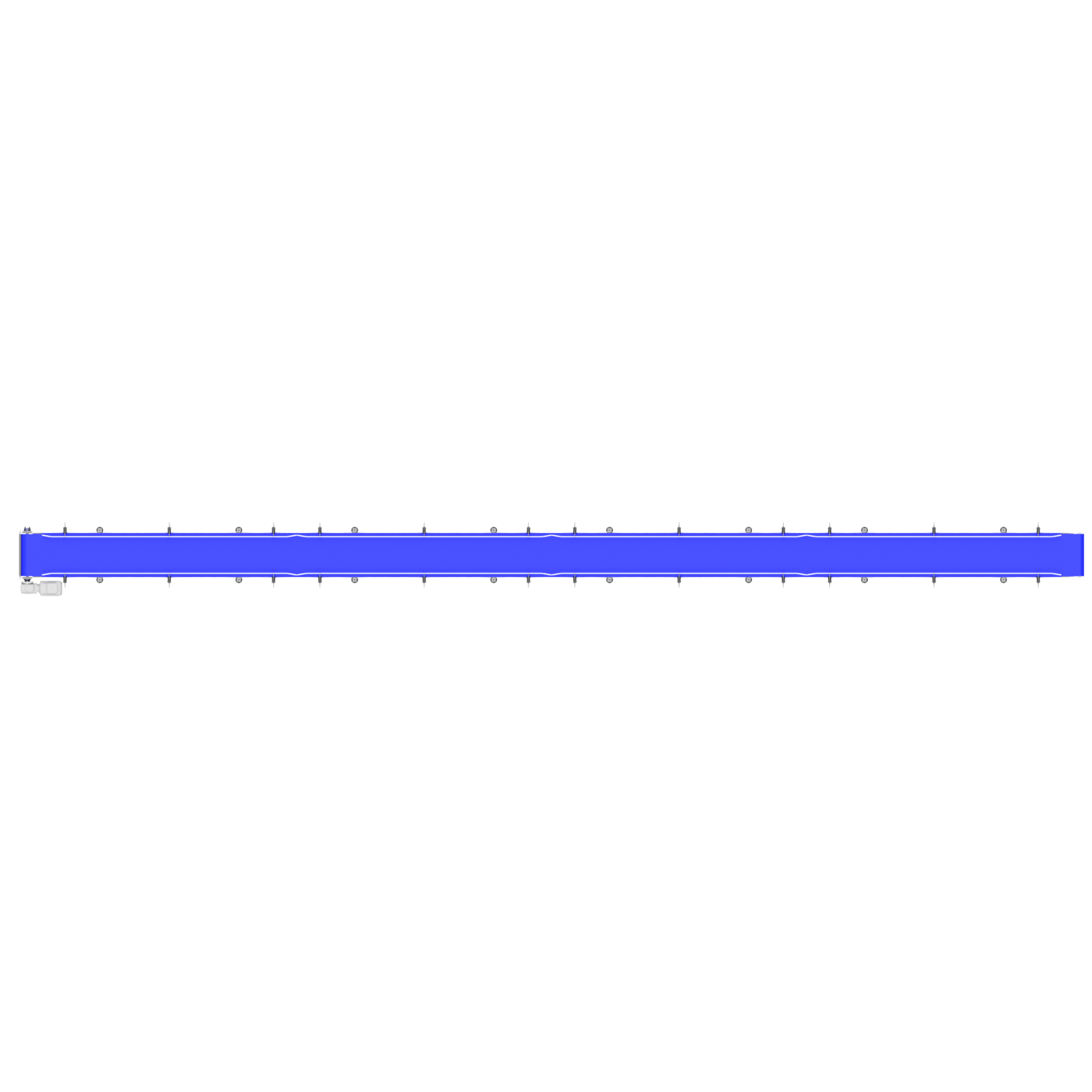 Kunststoffmodul Förderband L=12000